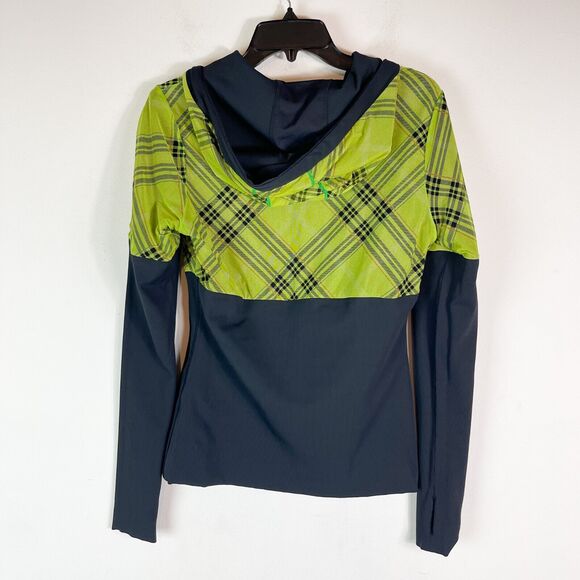 Lululemonm Black & Green “Start It Up” Plaid Reversible Zip Up Jacket 8 - Picture 3 of 5